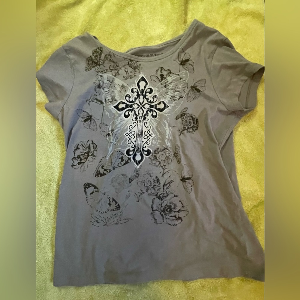 But & brittle rhinestone shirt